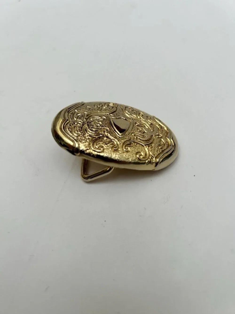 Vintage Ornate Western Floral Scroll Belt Buckle Embossed Country Western Wear
